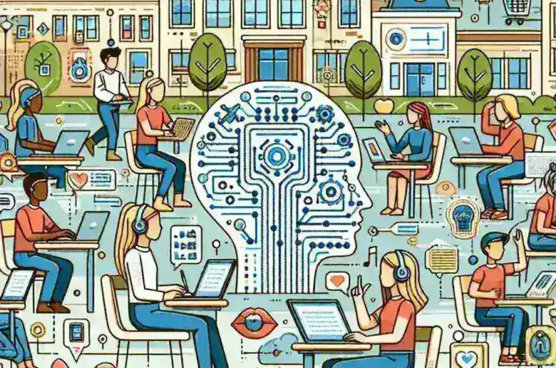 "Microsoft team demonstrating AI-powered accessibility features for U.S. schools, showcasing innovative technology that enhances learning experiences for students with disabilities."