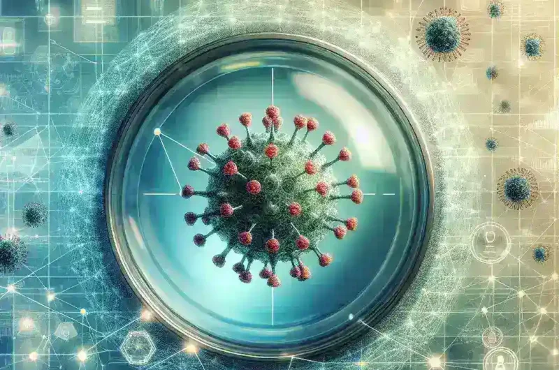 "AI algorithms analyzing genetic data of seasonal influenza viruses to predict mutations and enhance vaccine development"